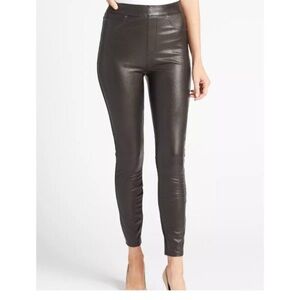 Sleek Black Leather Look Pants